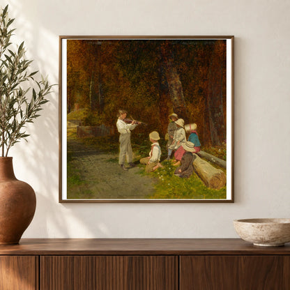 His First Appearance In Public 2003.42.1 — Famous Paintings shown in a styled interior