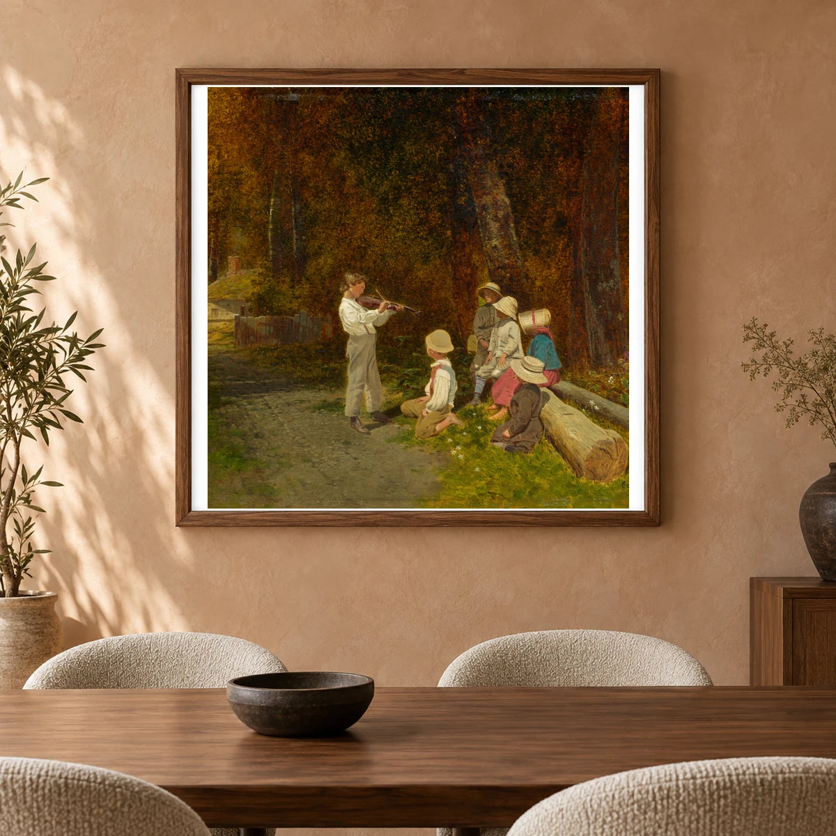 His First Appearance In Public 2003.42.1 — Famous Paintings shown in a styled interior