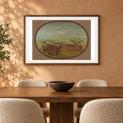 Horse Racing Minatarrees 1965.16.183 — Famous Paintings shown in a styled interior