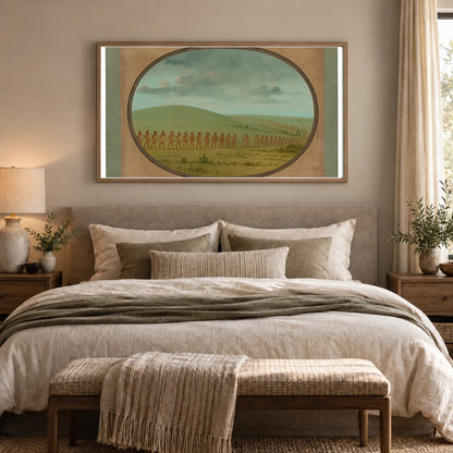 Indian File Iowa 1965.16.212 — Famous Paintings shown in a styled interior