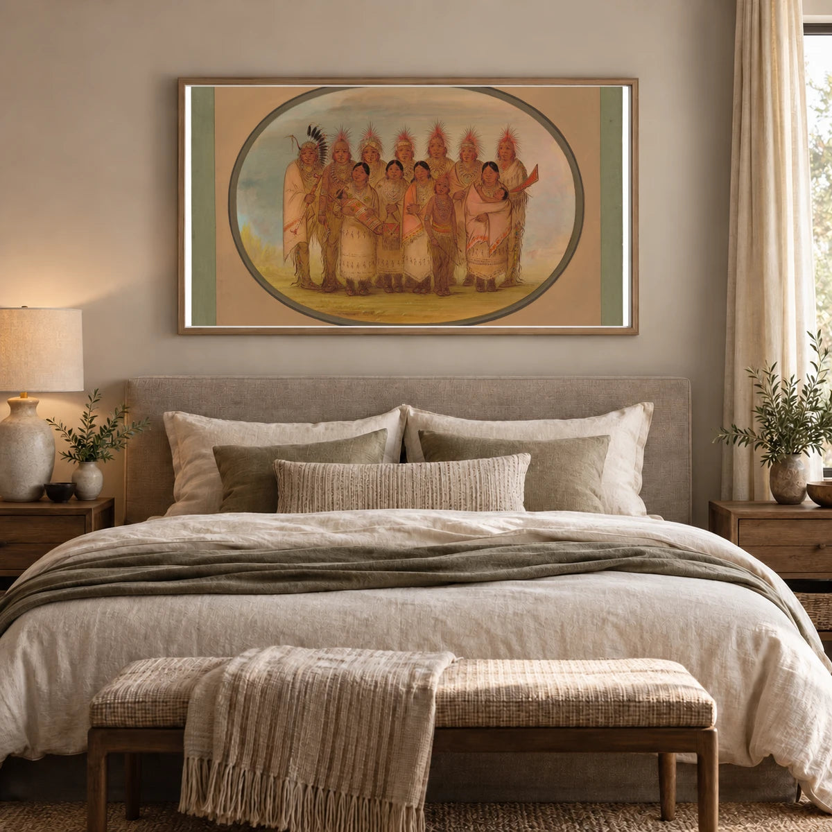 Iowa Indians Who Visited London And Paris 1965.16.111 — Famous Paintings shown in a styled interior