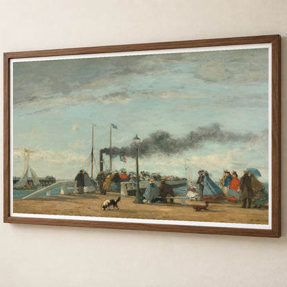 Jetty And Wharf At Trouville 1983.1.9 — Famous Paintings famous paintings print by SaamCrafts