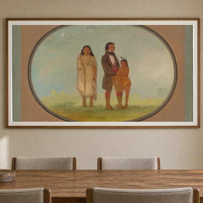 Kaskaskia Chief, His Mother, And Son 1965.16.103 — Famous Paintings shown in a styled interior