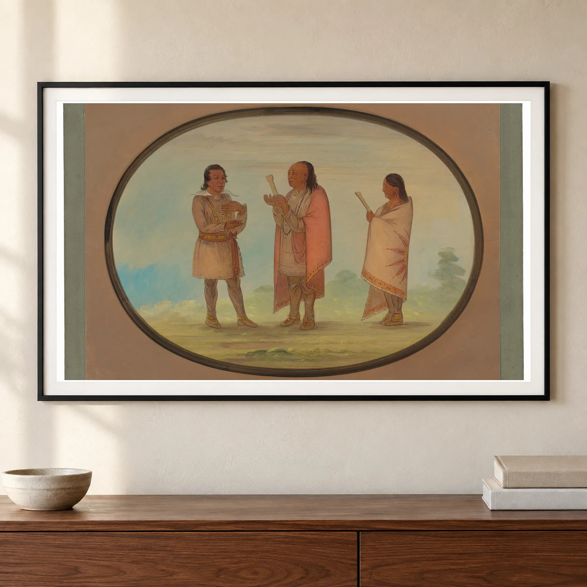 Kickapoo Indians Preaching And Praying 1965.16.121 — Famous Paintings shown in a styled interior