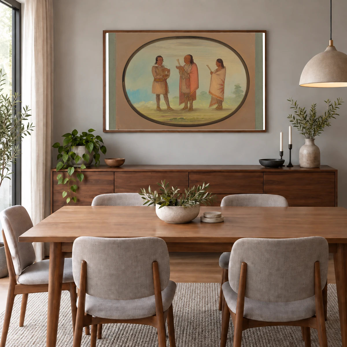Kickapoo Indians Preaching And Praying 1965.16.121 — Famous Paintings shown in a styled interior