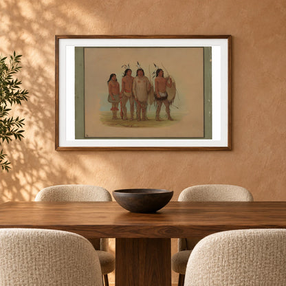 Kiowa Chief, His Wife, And Two Warriors 1965.16.45 — Famous Paintings shown in a styled interior