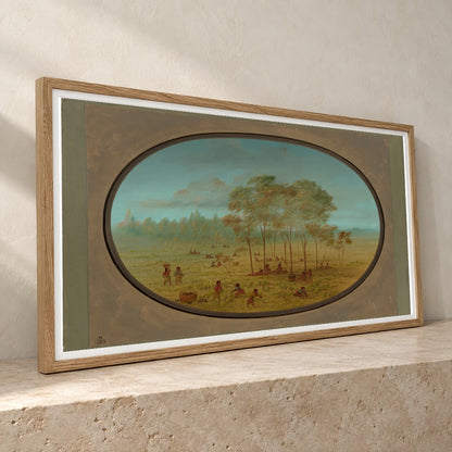 Kiowa Indians Gathering Wild Grapes 1965.16.46 — Famous Paintings famous paintings print by SaamCrafts