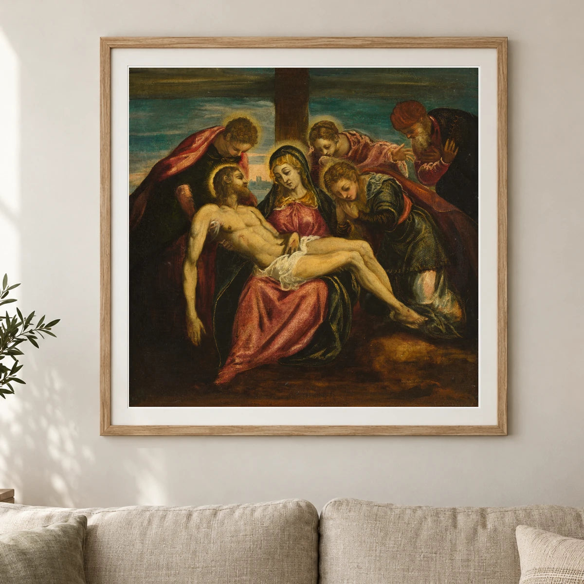 Lamentation 1960.6.37 — Famous Paintings shown in a styled interior