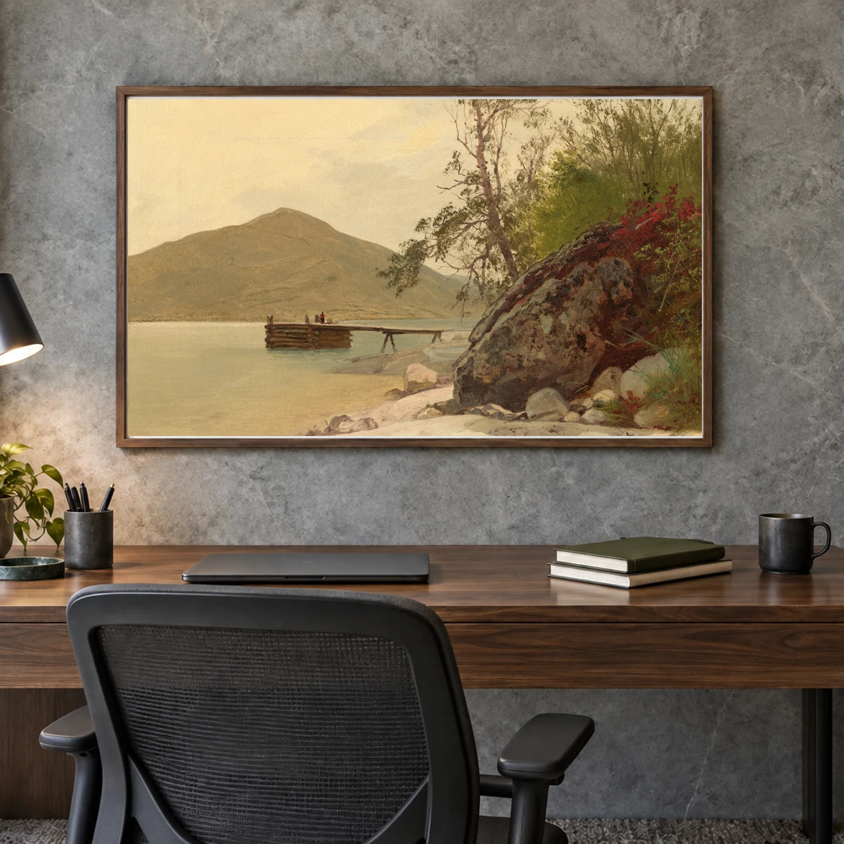 Landing At Sabbath Day Point 1968.7.1 — Famous Paintings shown in a styled interior