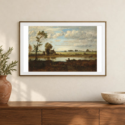 Landscape With Boatman 1949.1.10 — Famous Paintings shown in a styled interior