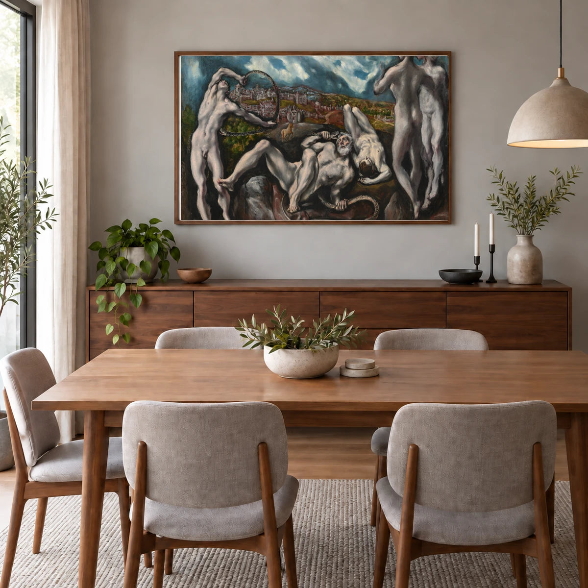 Laocoon 1946.18.1 — Famous Paintings shown in a styled interior
