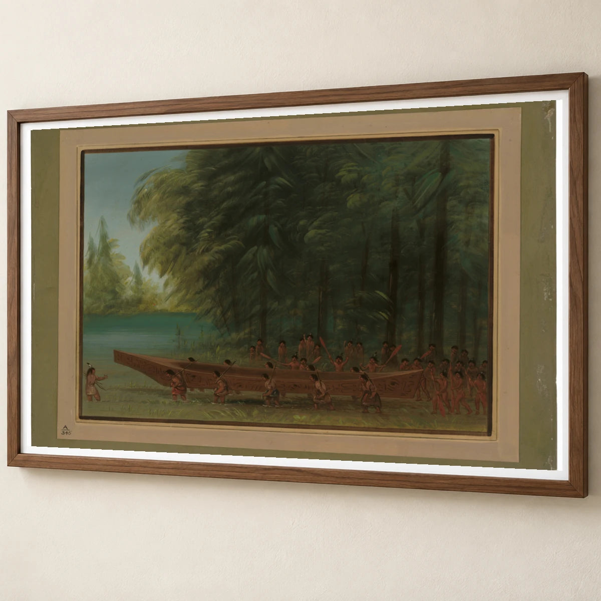 Launching A Canoe Nayas Indians 1965.16.216 — Famous Paintings famous paintings print by SaamCrafts