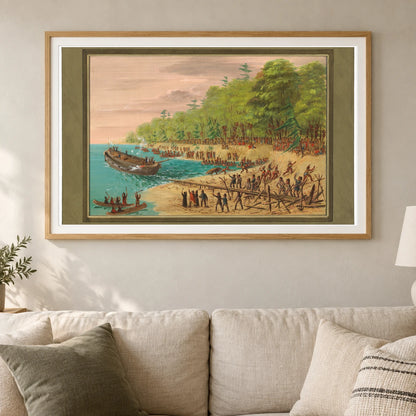 Launching Of The Griffin. July 1679 1965.16.321 — Famous Paintings shown in a styled interior