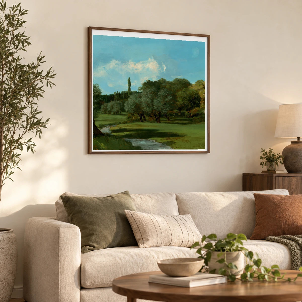La Bretonnerie In The Department Of Indre 1972.9.8 — Famous Paintings shown in a styled interior