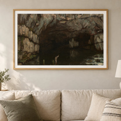 La Grotte De La Loue 1957.6.1 — Famous Paintings shown in a styled interior