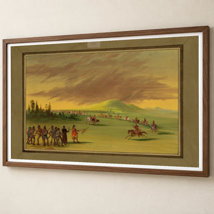 La Salle Meets A War Party Of Cenis Indians On A Texas Prairie. April 25, 1686 1965.16.338 — Famous Paintings famous paintings print by SaamCrafts