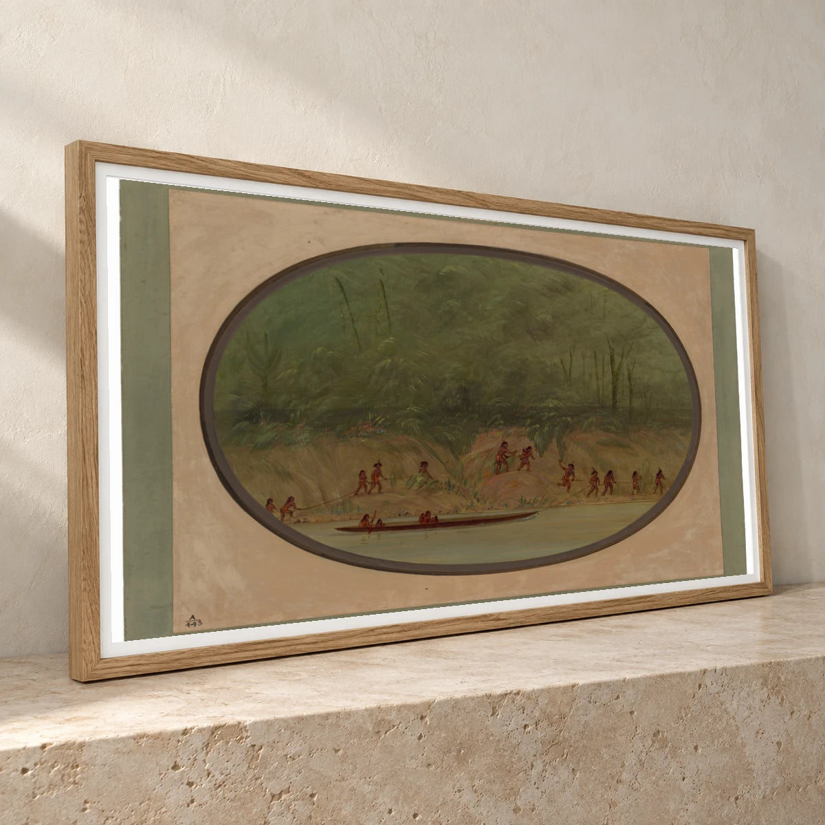 Lengua Indians Ascending The Rapids Of The Rio Uruguay 1965.16.300 — Famous Paintings famous paintings print by SaamCrafts