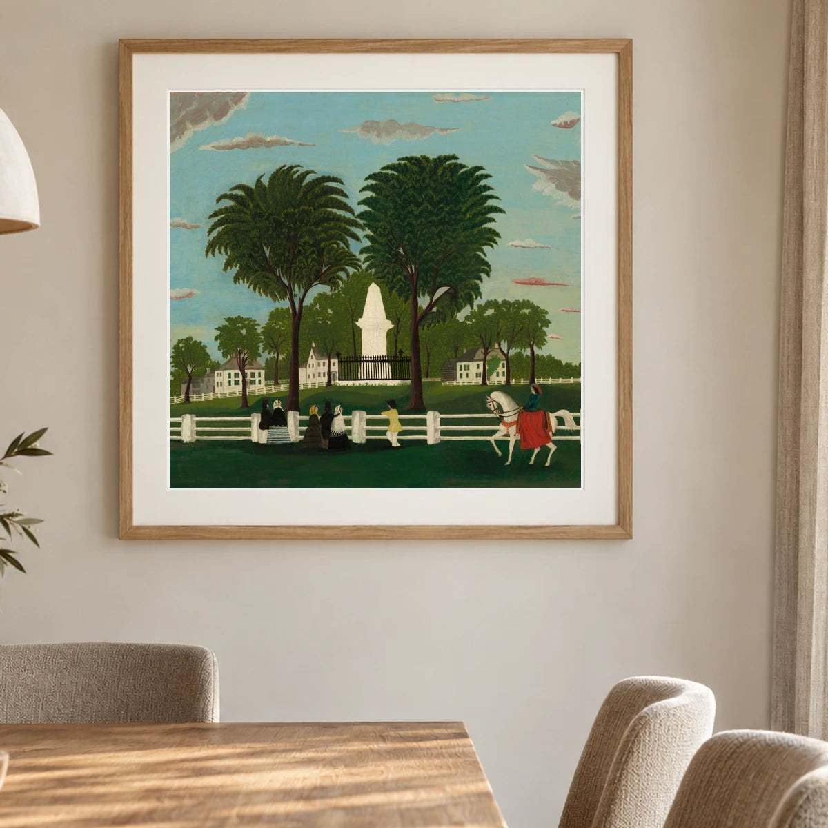 Lexington Battle Monument 1953.5.88 — Famous Paintings shown in a styled interior