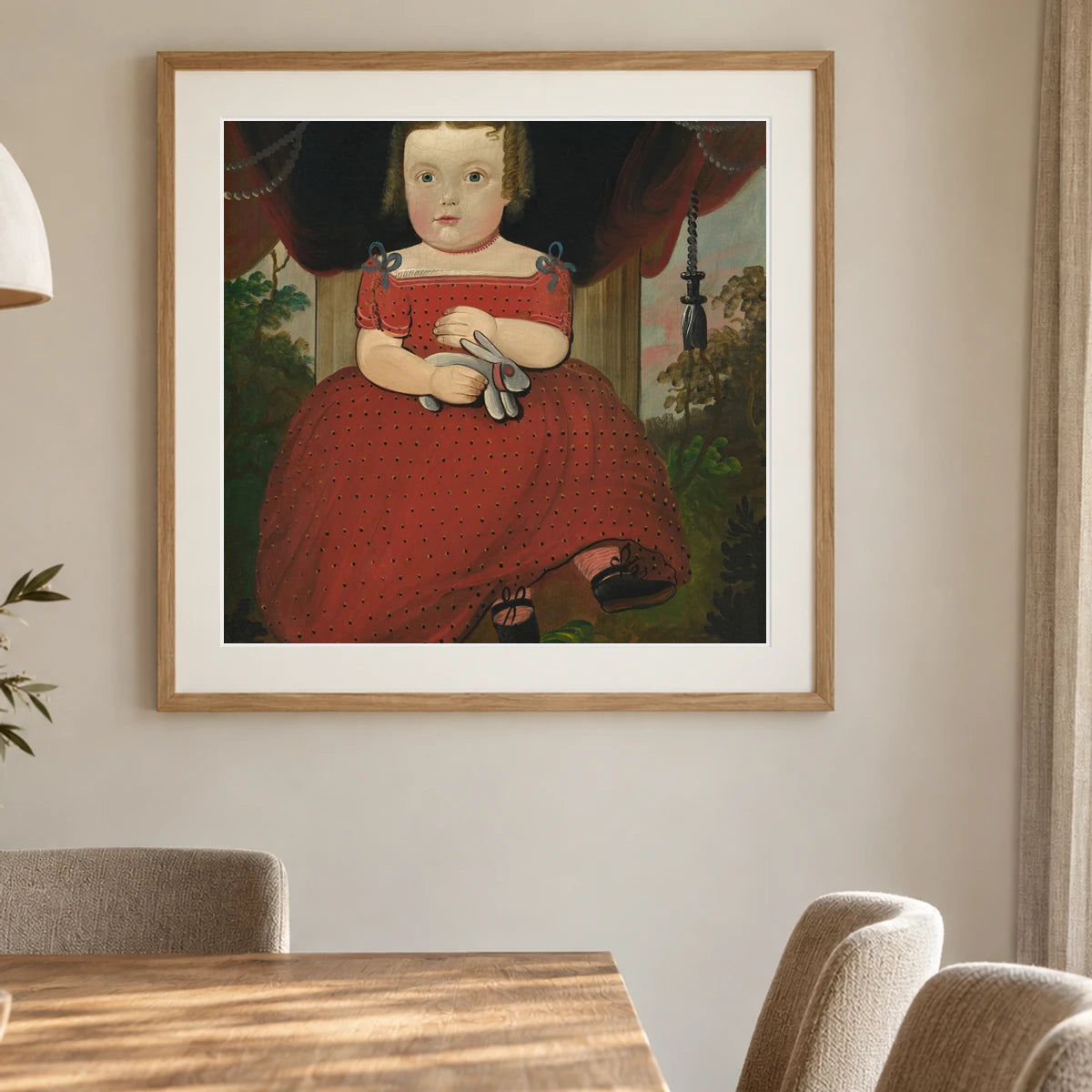 Little Miss Fairfield 1971.83.9 — Famous Paintings shown in a styled interior