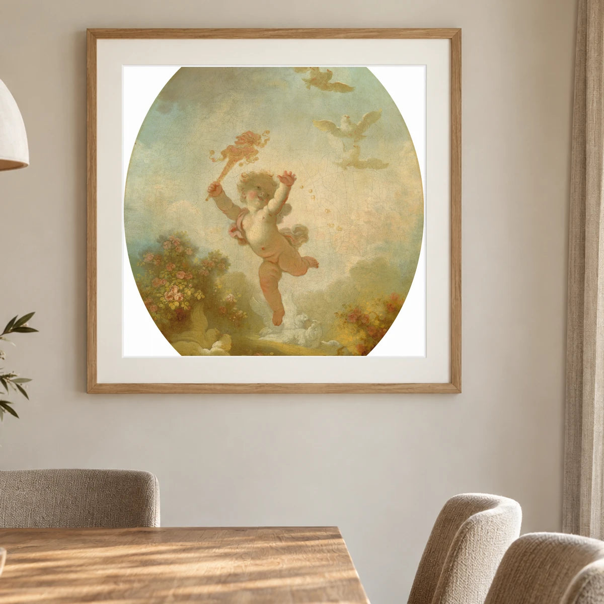 Love As Folly 1947.2.1 — Famous Paintings shown in a styled interior