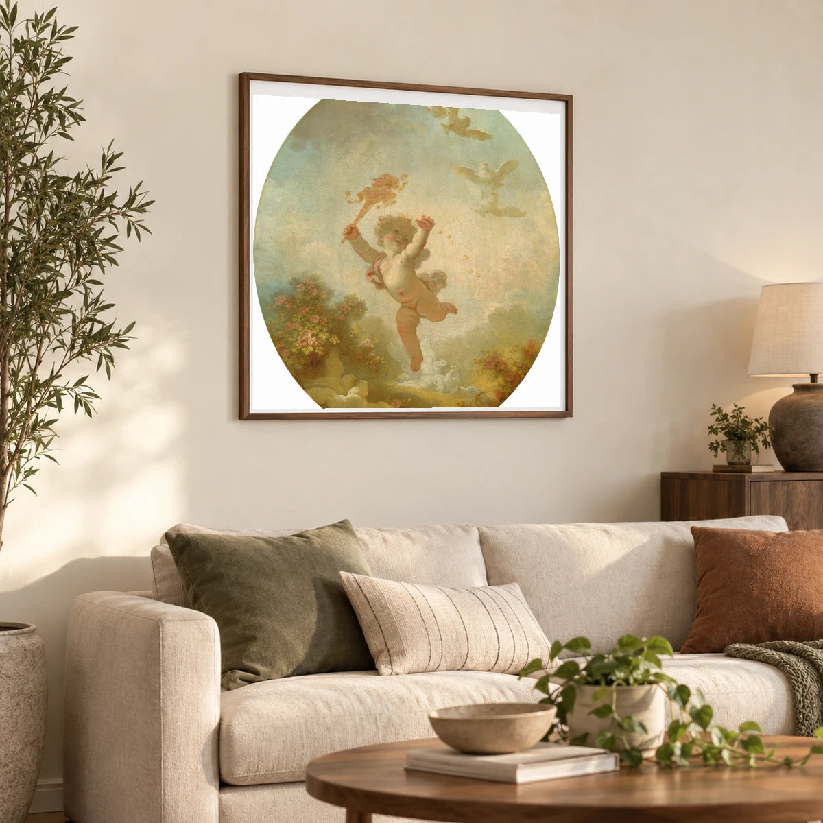 Love As Folly 1947.2.1 — Famous Paintings shown in a styled interior
