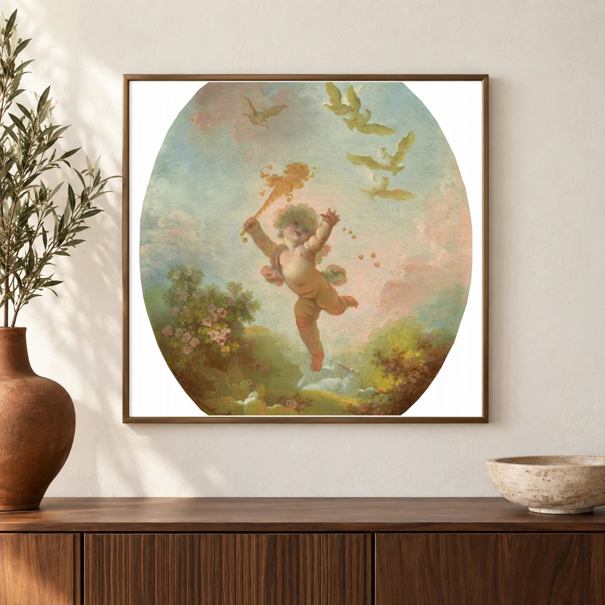 Love As Folly 1970.17.111 — Famous Paintings shown in a styled interior