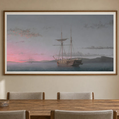Lumber Schooners At Evening On Penobscot Bay 1980.29.1 — Famous Paintings shown in a styled interior