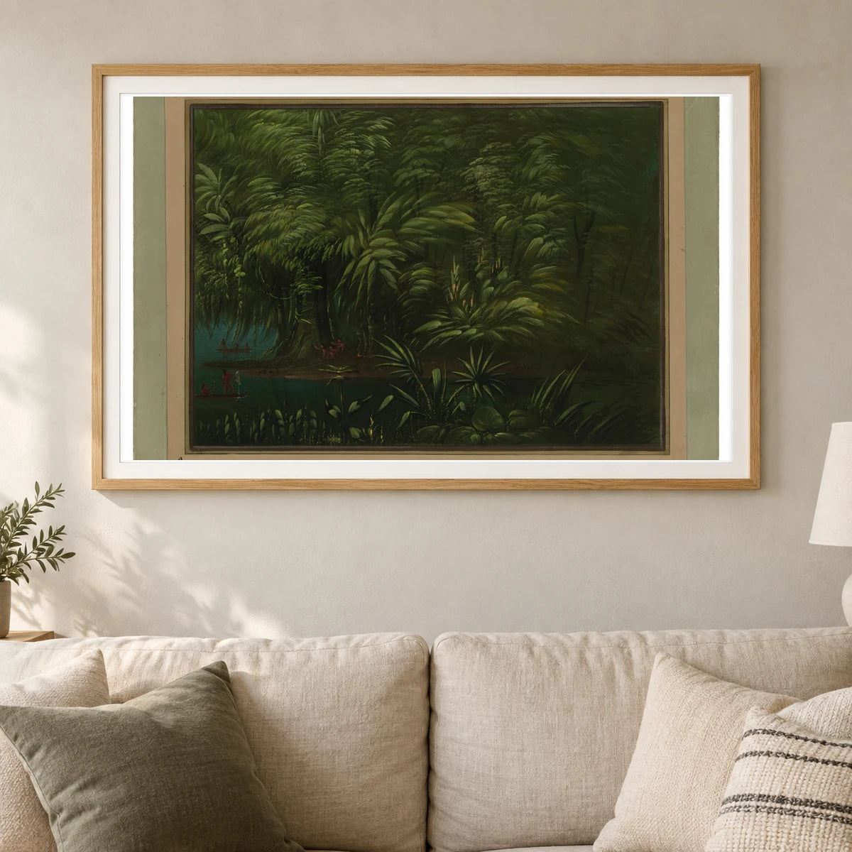 Luxuriant Forest On The Bank Of The Amazon 1965.16.264 — Famous Paintings shown in a styled interior