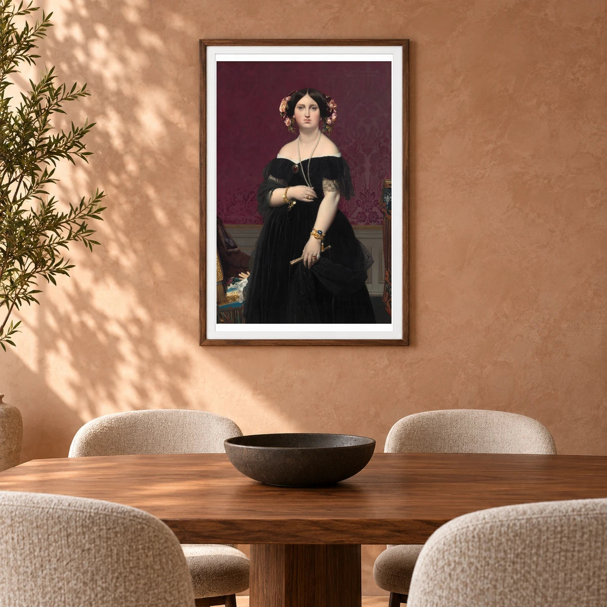 Madame Moitessier 1946.7.18 — Famous Paintings shown in a styled interior