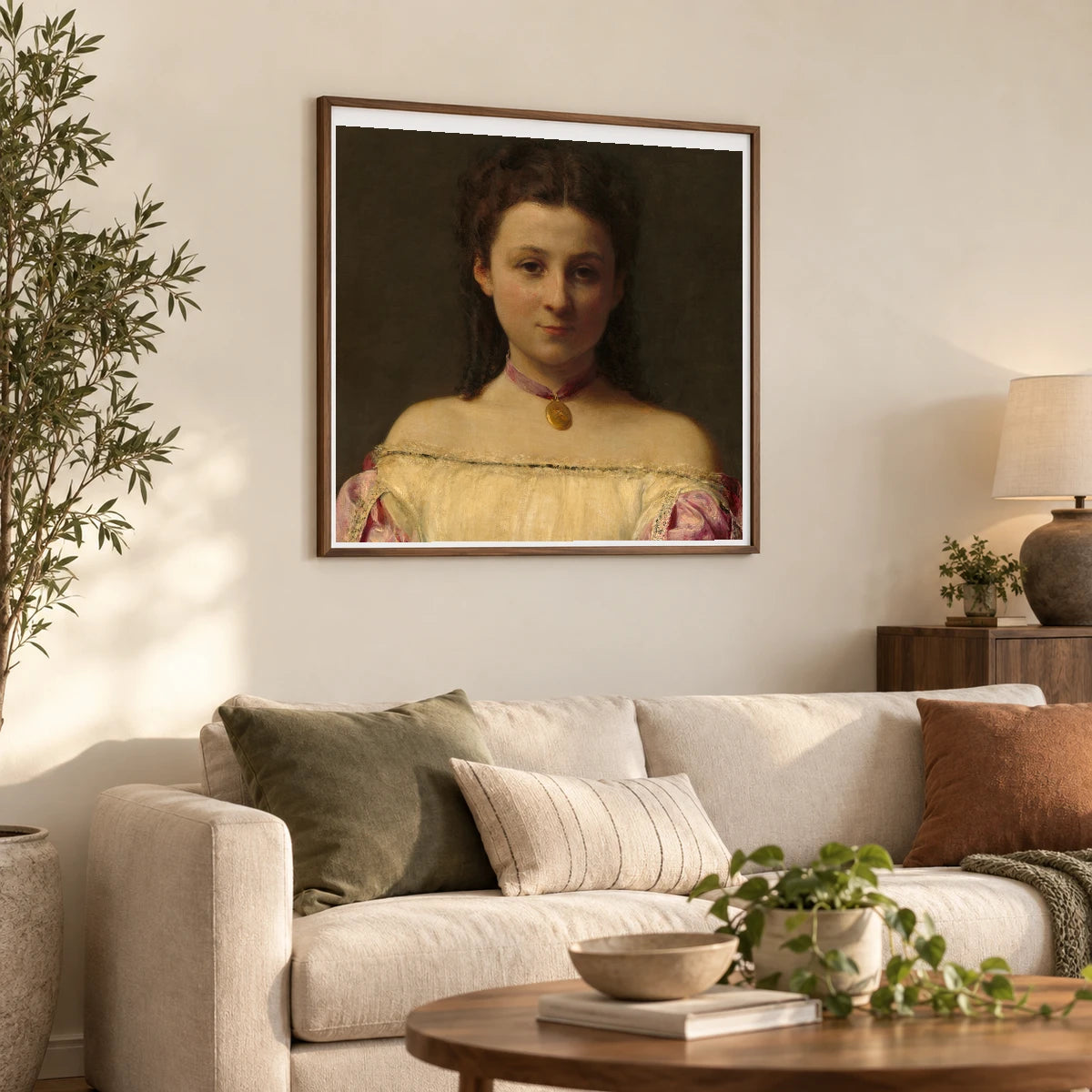 Mademoiselle De Fitz James 1963.10.24 — Famous Paintings shown in a styled interior