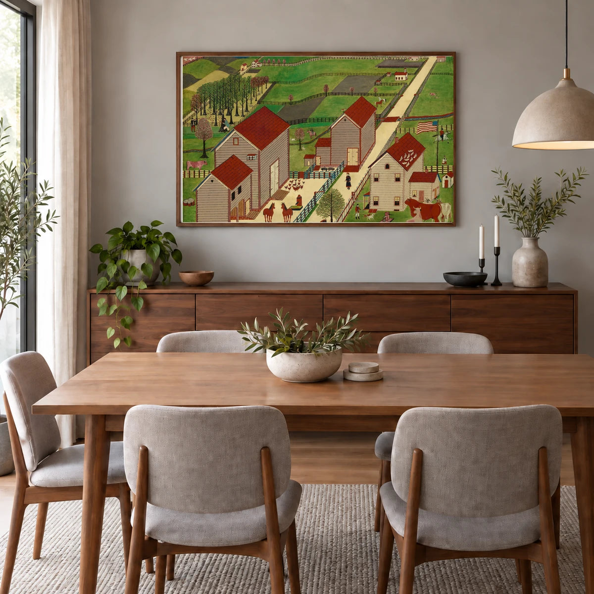 Mahantango Valley Farm 1953.5.93 — Famous Paintings shown in a styled interior
