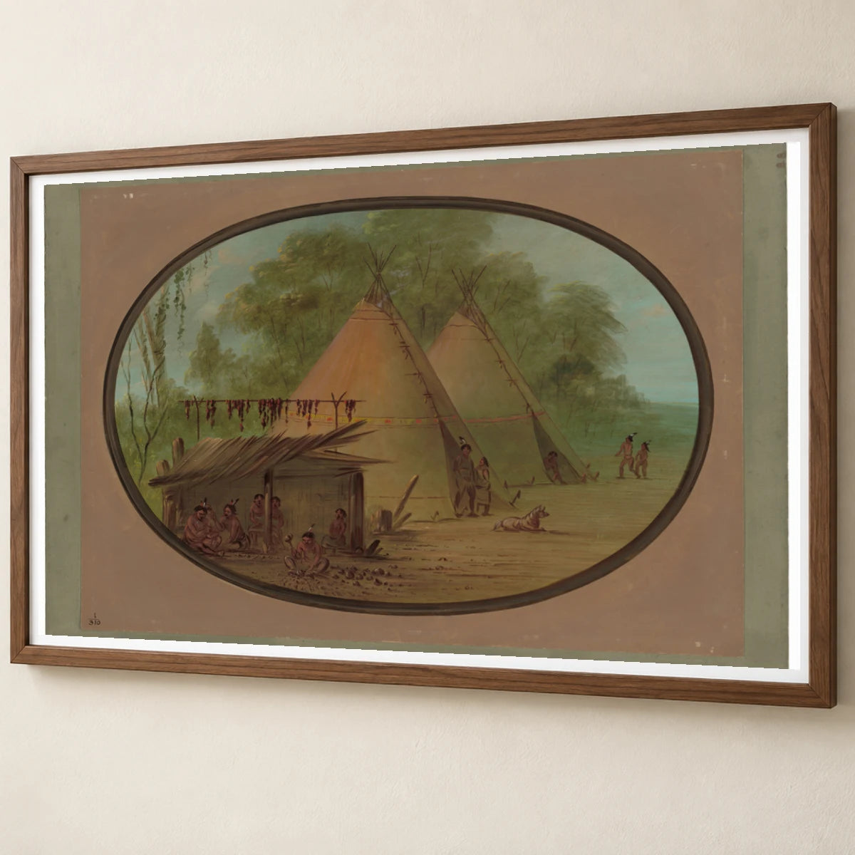 Making Flint Arrowheads Apachees 1965.16.187 — Famous Paintings famous paintings print by SaamCrafts