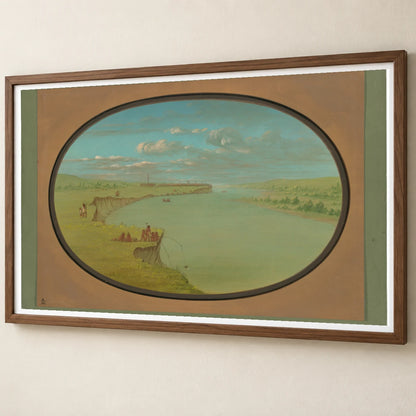 Mandan Village A Distant View 1965.16.79 — Famous Paintings famous paintings print by SaamCrafts