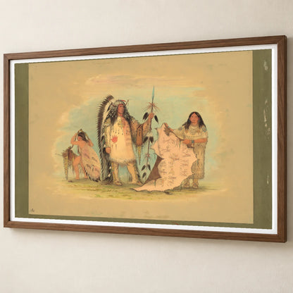 Mandan War Chief With His Favorite Wife 1965.16.72 — Famous Paintings famous paintings print by SaamCrafts