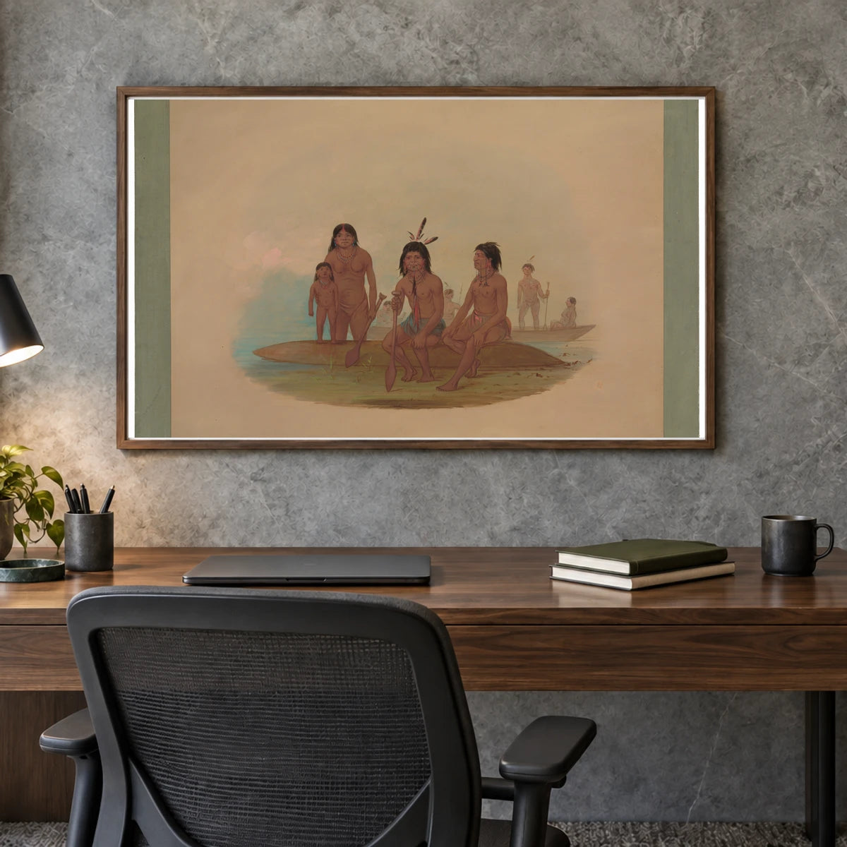 Marahua Indians 1965.16.240 — Famous Paintings shown in a styled interior