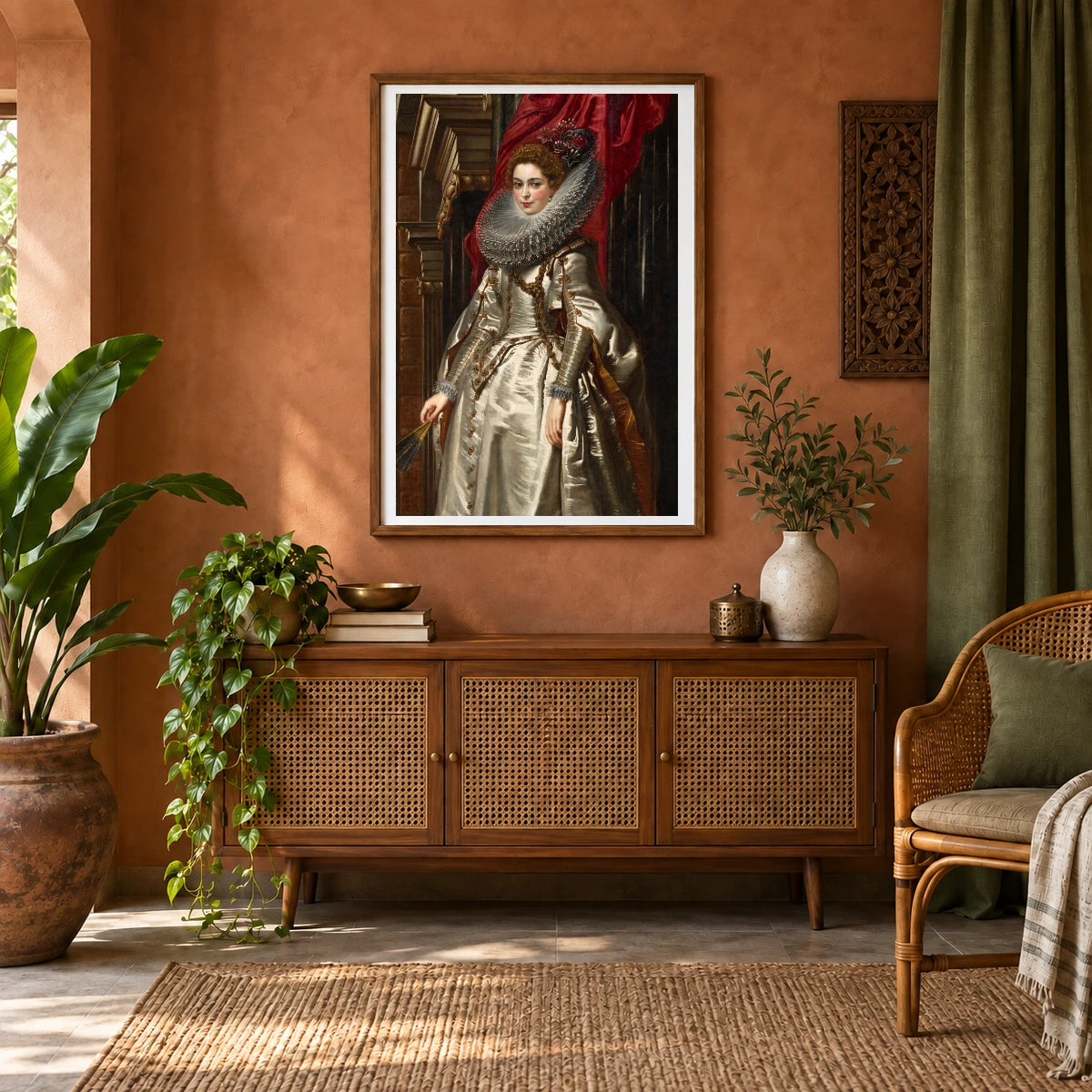 Marchesa Brigida Spinola Doria 1961.9.60 — Famous Paintings shown in a styled interior