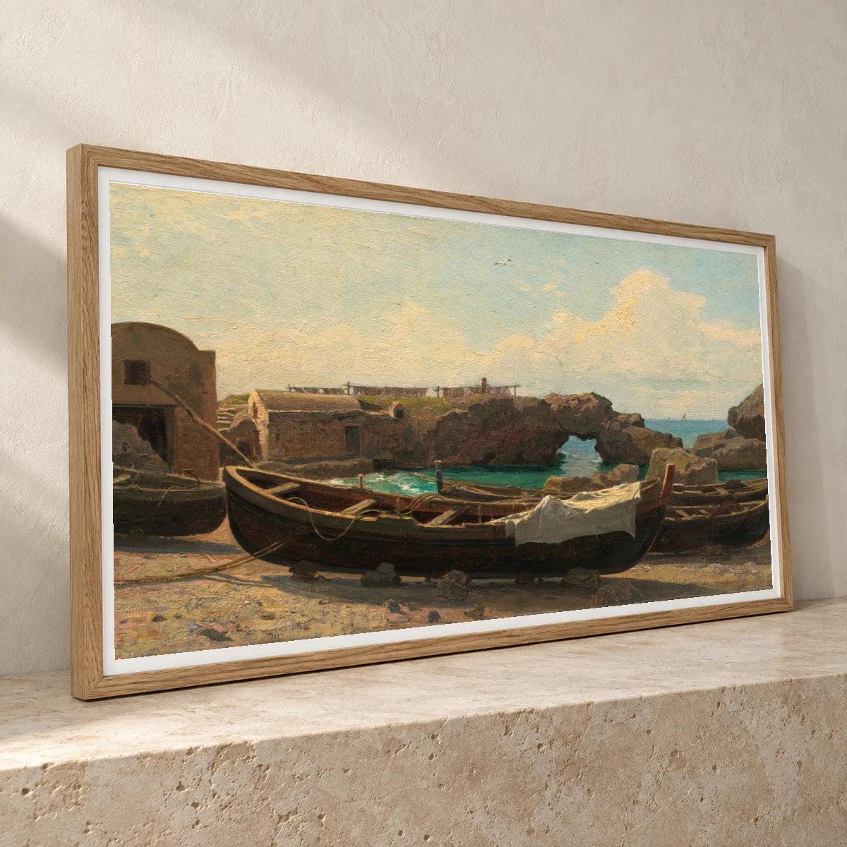 Marina Piccola, Capri 1953.10.1 — Famous Paintings famous paintings print by SaamCrafts
