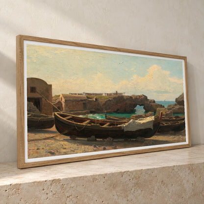 Marina Piccola, Capri 1953.10.1 — Famous Paintings famous paintings print by SaamCrafts