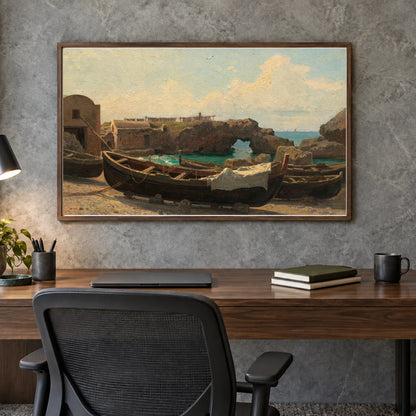 Marina Piccola, Capri 1953.10.1 — Famous Paintings shown in a styled interior