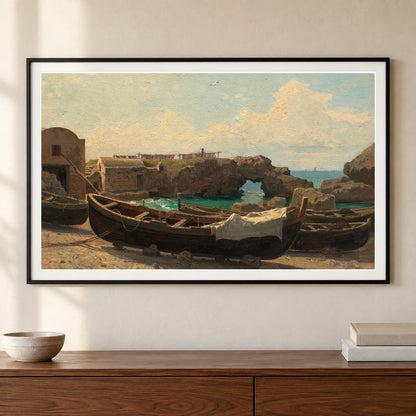 Marina Piccola, Capri 1953.10.1 — Famous Paintings shown in a styled interior