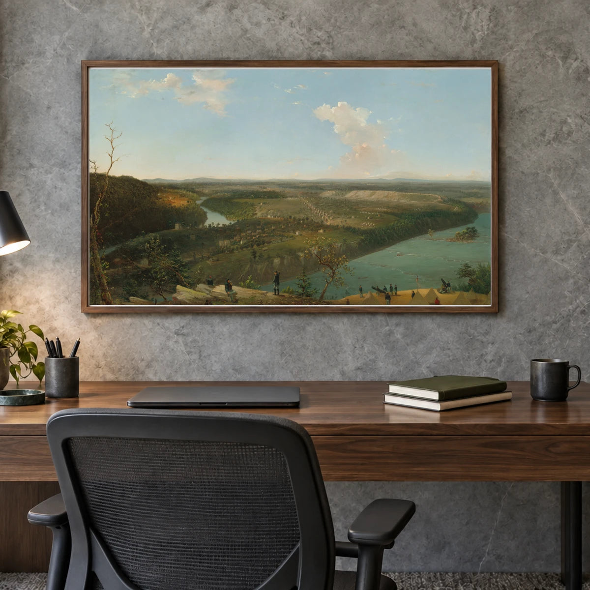 Maryland Heights Siege Of Harpers Ferry 2016.22.12 — Famous Paintings shown in a styled interior