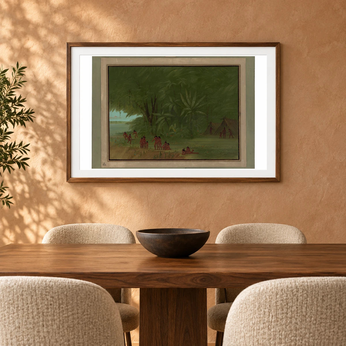 Mauhees Encampment 1965.16.287 — Famous Paintings shown in a styled interior