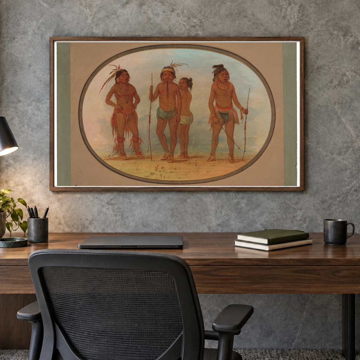Members Of The Botocudo Tribe 1965.16.248 — Famous Paintings shown in a styled interior