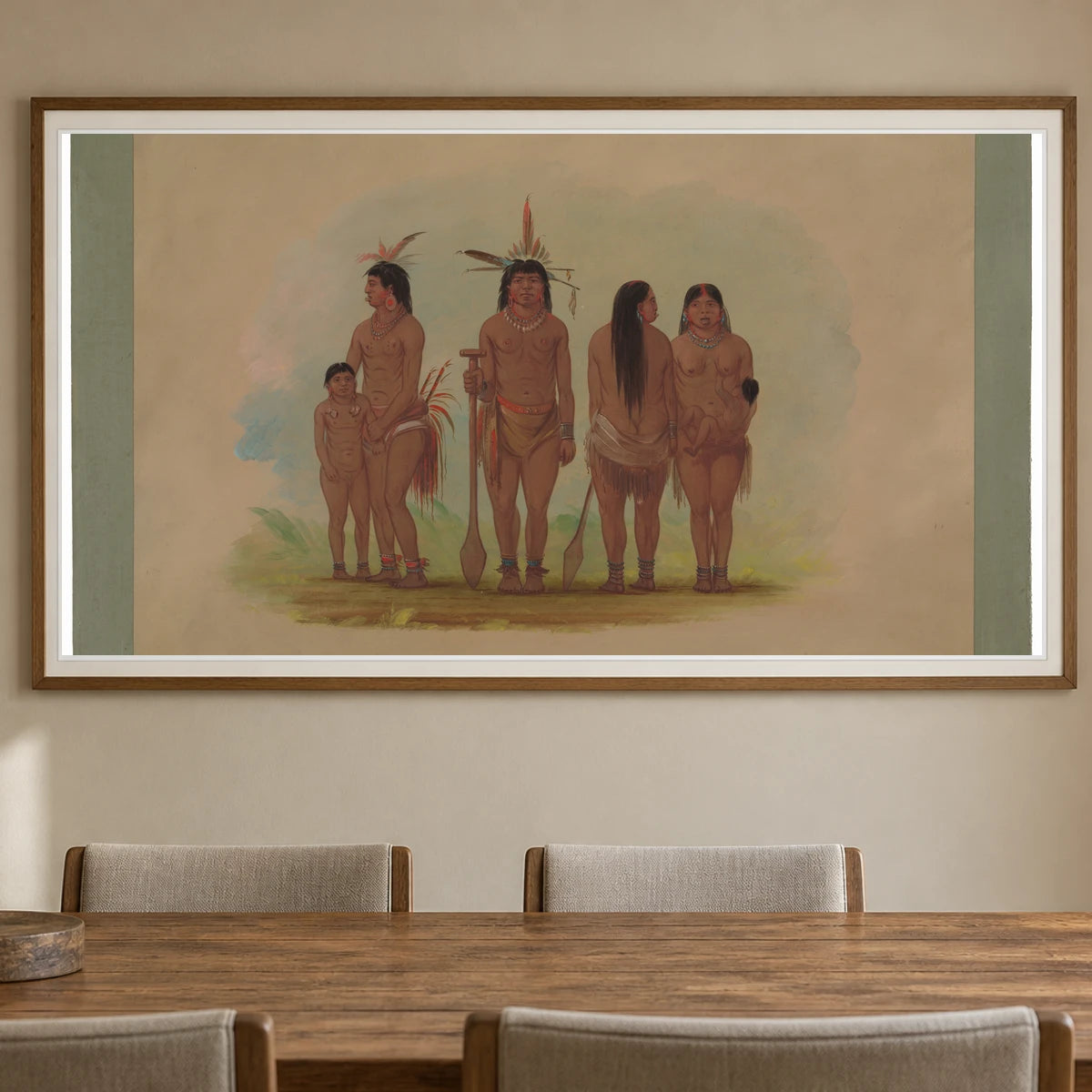 Members Of The Payaguas Tribe 1965.16.245 — Famous Paintings shown in a styled interior