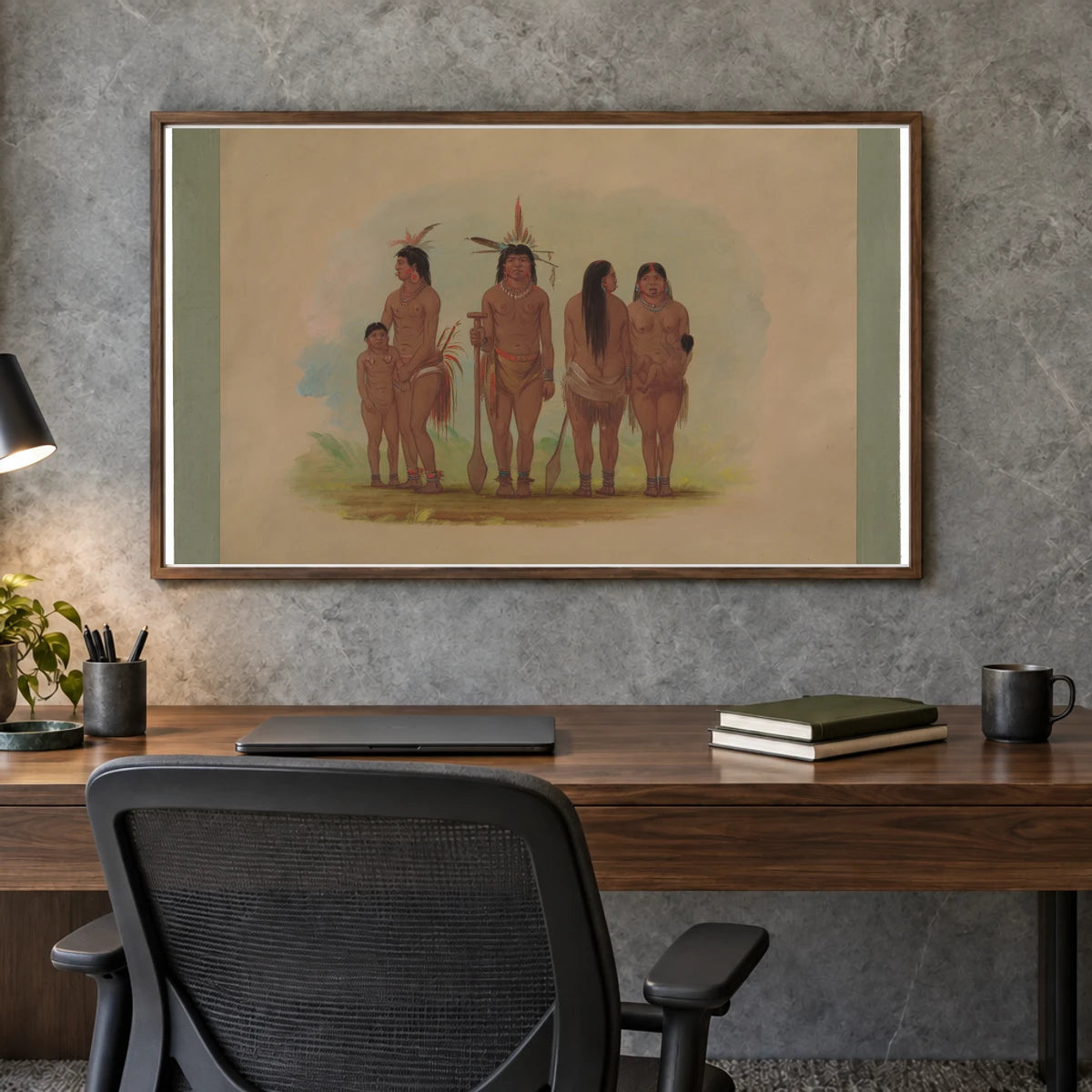 Members Of The Payaguas Tribe 1965.16.245 — Famous Paintings shown in a styled interior