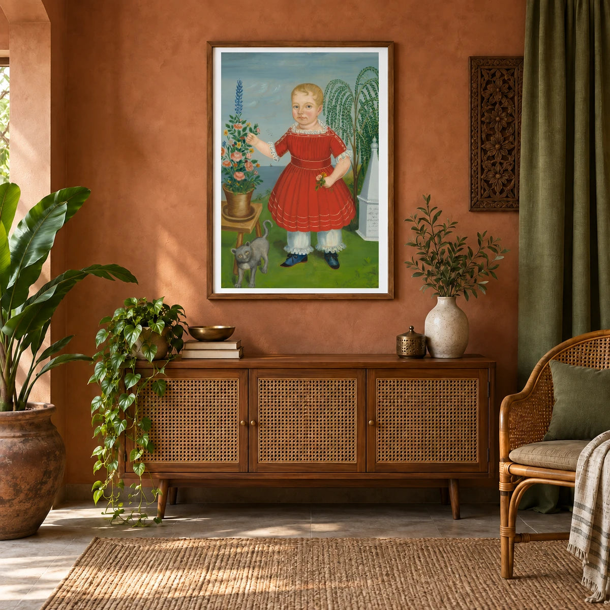 Memorial To Nicholas M. S. Catlin 1955.11.7 — Famous Paintings shown in a styled interior