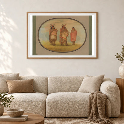 Menomonie Chief, His Wife, And Son 1965.16.98 — Famous Paintings shown in a styled interior