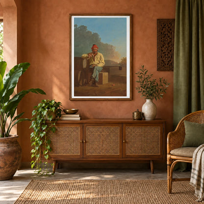 Mississippi Boatman 2004.66.1 — Famous Paintings shown in a styled interior