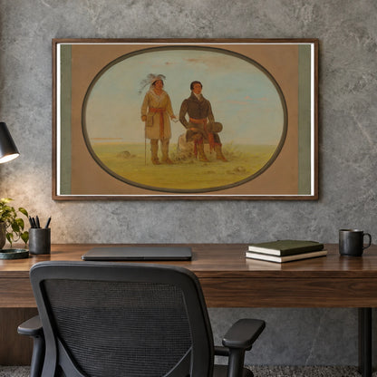 Mohigan Chief And A Missionary 1965.16.108 — Famous Paintings shown in a styled interior