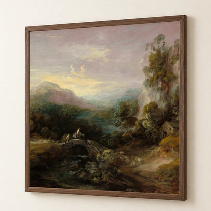 Mountain Landscape With Bridge 1937.1.107 — Famous Paintings famous paintings print by SaamCrafts